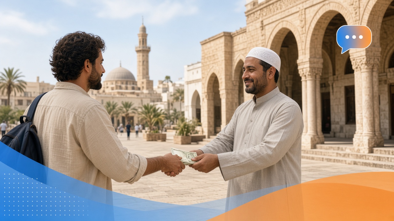 Agent handing over a Shetab card in person